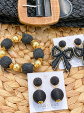 Charger l'image dans la galerie, Bracelet Candace Raphia Noir | 14mm