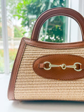 Charger l'image dans la galerie, Donatella Raffia & Leather Top Handle Handbag