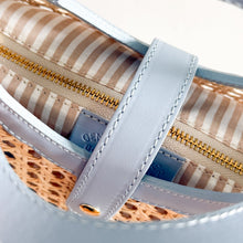 Load image into Gallery viewer, La Rochelle Cane Rattan Handbag | Light Blue