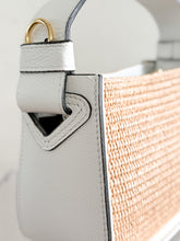 Load image into Gallery viewer, Caterina Raffia and Leather Handbag | White