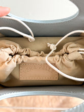 Load image into Gallery viewer, Arianna Petite Raffia and Leather Handbag | Light Blue