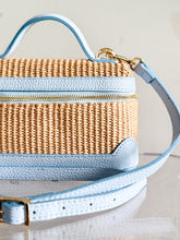 Load image into Gallery viewer, Vittoria Raffia Leather Handbag | Light Blue