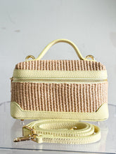Cargar imagen en el visor de la galería, Vittoria Raffia Leather Handbag | Butter Yellow