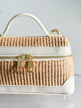 Load image into Gallery viewer, Vittoria Raffia Leather Handbag | Ivory
