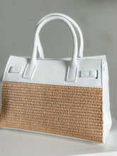 Load image into Gallery viewer, White Raffia Tote Handbag