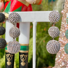 Charger l'image dans la galerie, Pave Triple Lantern Earrings | Silver