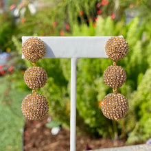 Charger l'image dans la galerie, Pave Triple Lantern Earrings | Gold