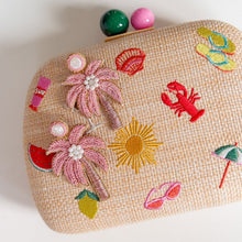 Load image into Gallery viewer, Pink Palm Tree Beaded Earrings