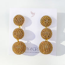Charger l'image dans la galerie, Pave Triple Lantern Earrings | Gold