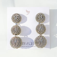 Charger l'image dans la galerie, Pave Triple Lantern Earrings | Silver