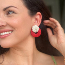 Charger l'image dans la galerie, Mia Raffia Earrings | Red