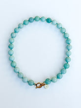 Load image into Gallery viewer, Amazonite Knotted Gemstone Necklace