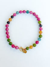 Load image into Gallery viewer, Multicolored Jade Knotted Gemstone Necklace