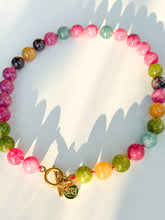 Load image into Gallery viewer, Multicolored Jade Knotted Gemstone Necklace