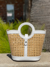 Load image into Gallery viewer, La Rochelle Cane Rattan Handbag | White