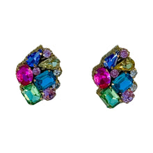 Charger l'image dans la galerie, Eva Crystal Cluster Earrings | Multicolor
