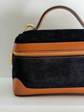 Load image into Gallery viewer, Perugia Suede and Leather Handbag | Black and Brown