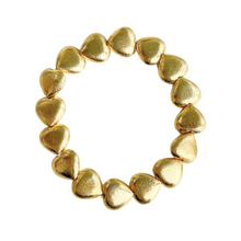 Load image into Gallery viewer, Puff Heart 14k Gold Plated Bracelet - 12mm