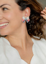 Load image into Gallery viewer, Americana Bow Earrings