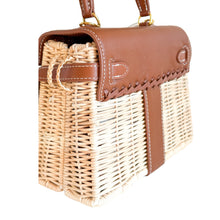 Cargar imagen en el visor de la galería, Petite Sorrento Wicker Handbag | Brown