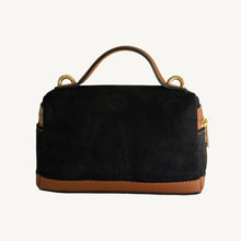 Load image into Gallery viewer, Perugia Suede and Leather Handbag | Black and Brown