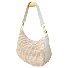 Load image into Gallery viewer, Ella Raffia Shoulder Handbag | Ivory