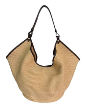 Cargar imagen en el visor de la galería, Raffia Large Tote Handbag | Chocolate
