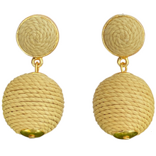 Load image into Gallery viewer, Lantern Raffia Earrings | Linen
