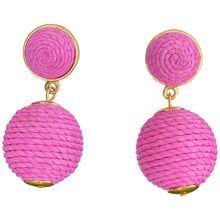 Load image into Gallery viewer, Lantern Raffia Earrings | Fancy Flamingo