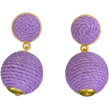 Load image into Gallery viewer, Lantern Raffia Earrings | Iris