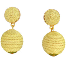 Load image into Gallery viewer, Lantern Raffia Earrings | Daffodil
