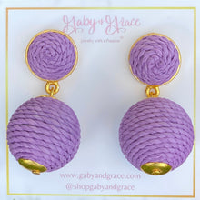 Load image into Gallery viewer, Lantern Raffia Earrings | Iris