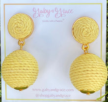 Load image into Gallery viewer, Lantern Raffia Earrings | Daffodil