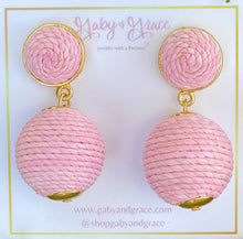 Load image into Gallery viewer, Lantern Raffia Earrings | Ballet Slipper