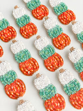 Load image into Gallery viewer, Harvest Stacked Pumpkin Earrings
