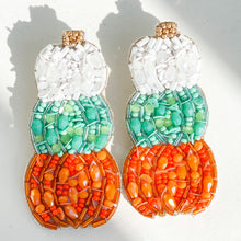 Load image into Gallery viewer, Harvest Stacked Pumpkin Earrings