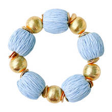 Load image into Gallery viewer, Candace Bracelet Carolina Blue Raffia | 14mm