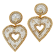 Cargar imagen en el visor de la galería, Pendientes Corazón Abierto Perla