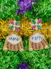 Cargar imagen en el visor de la galería, Pendientes de chaqueta con flecos de fiesta de Mardi