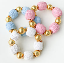 Load image into Gallery viewer, Candace Bracelet Carolina Blue Raffia | 14mm