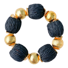 Charger l'image dans la galerie, Bracelet Candace Raphia Noir | 14mm