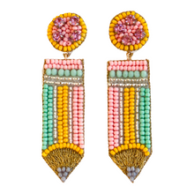 Charger l'image dans la galerie, Boucles d’oreilles crayon pastel professeur