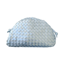 Load image into Gallery viewer, Braided Metallic Clutch Handbag | Silver
