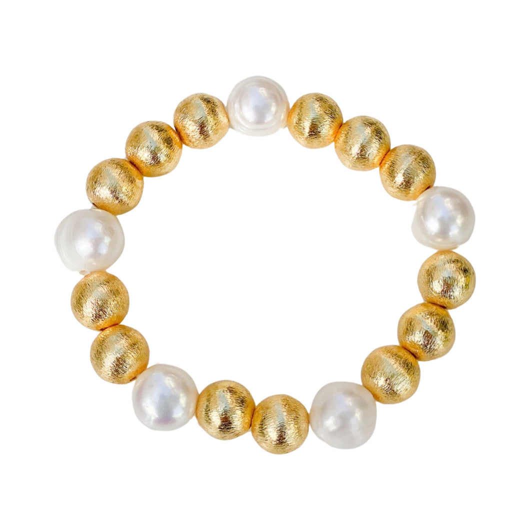 Candace Bracelet Fresh Water Pearls  | 10mm
