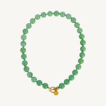 Load image into Gallery viewer, Green Aventurine Gemstone Knotted Necklace
