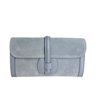 Load image into Gallery viewer, Romina Suede Clutch &amp; Crossbody Bag | Light Blue
