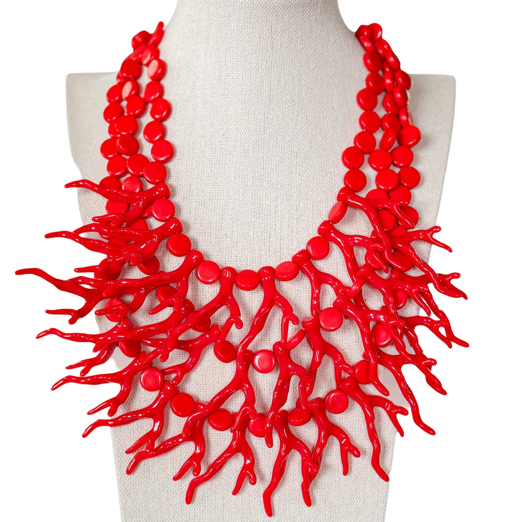 Coral Necklace | Red