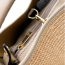 Cargar imagen en el visor de la galería, Julia Raffia and Leather Handbag | Beige
