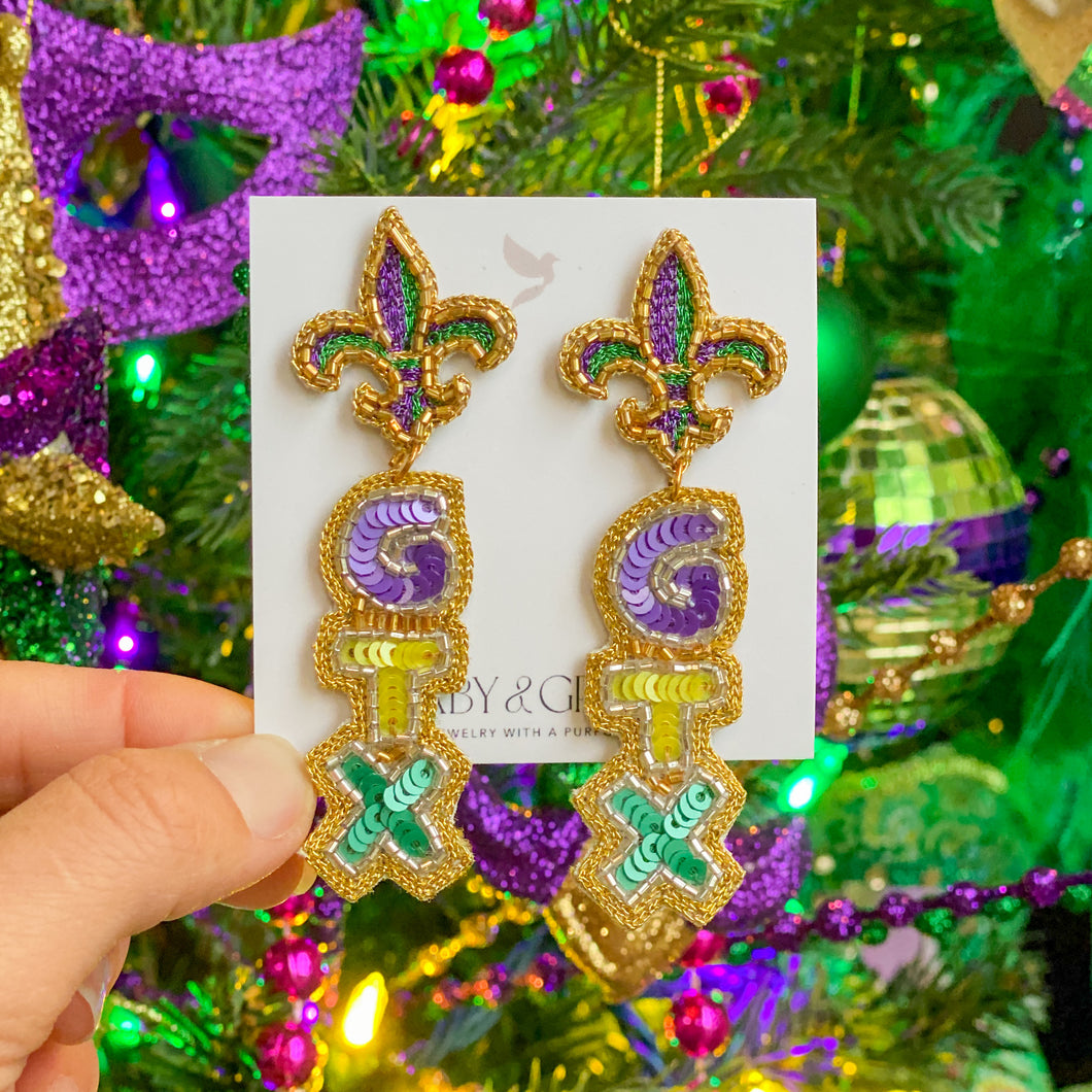 GTX - Galveston Mardi Gras Earrings