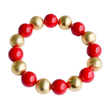 Load image into Gallery viewer, Candace Bracelet Red and Gold | 12mm

